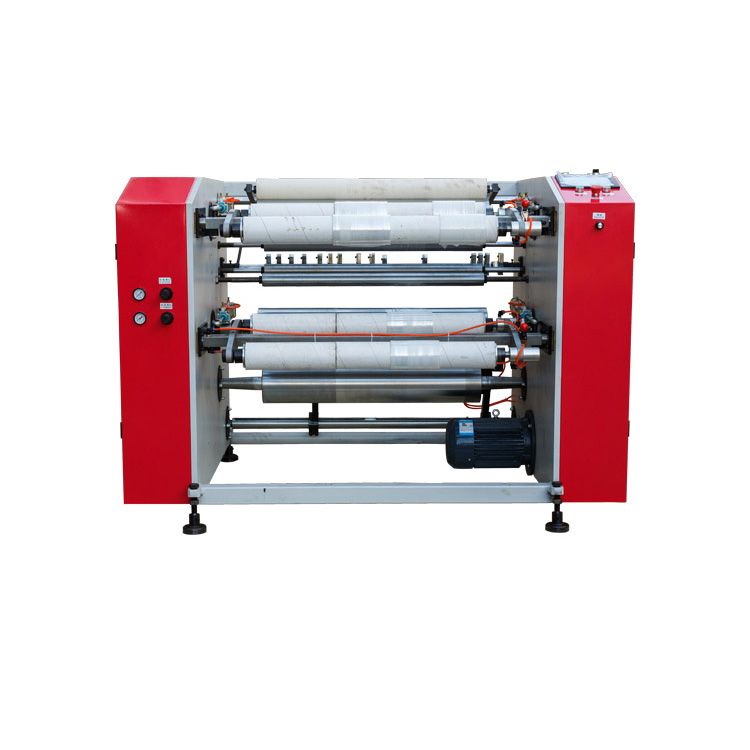 4 shaft semi auto stretch film slitting rewinding machine