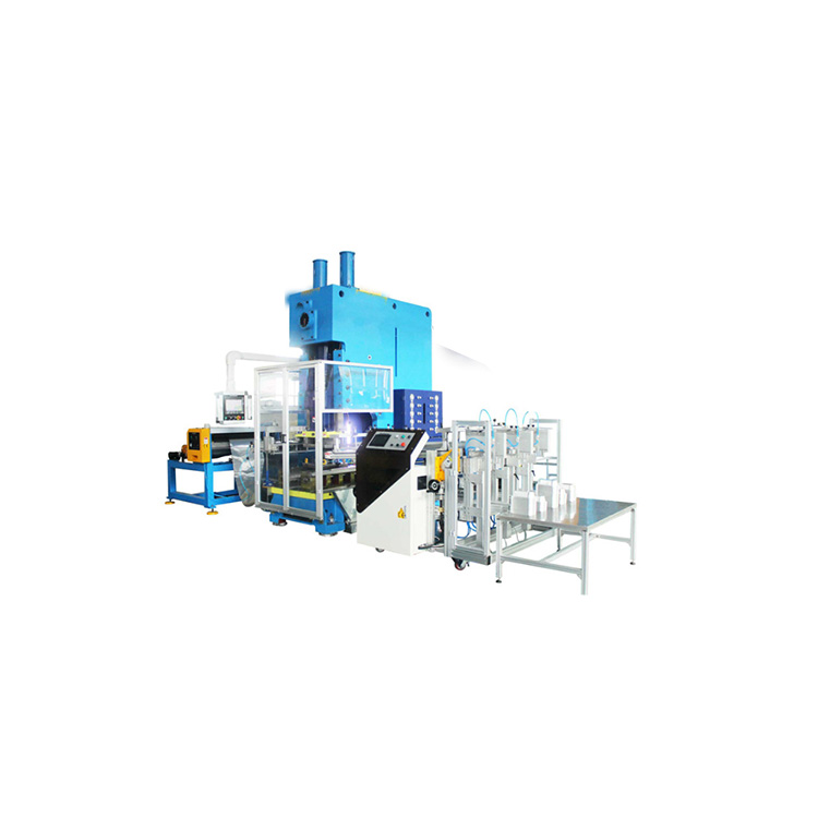 Aluminium foil food dish container production line with safety cover