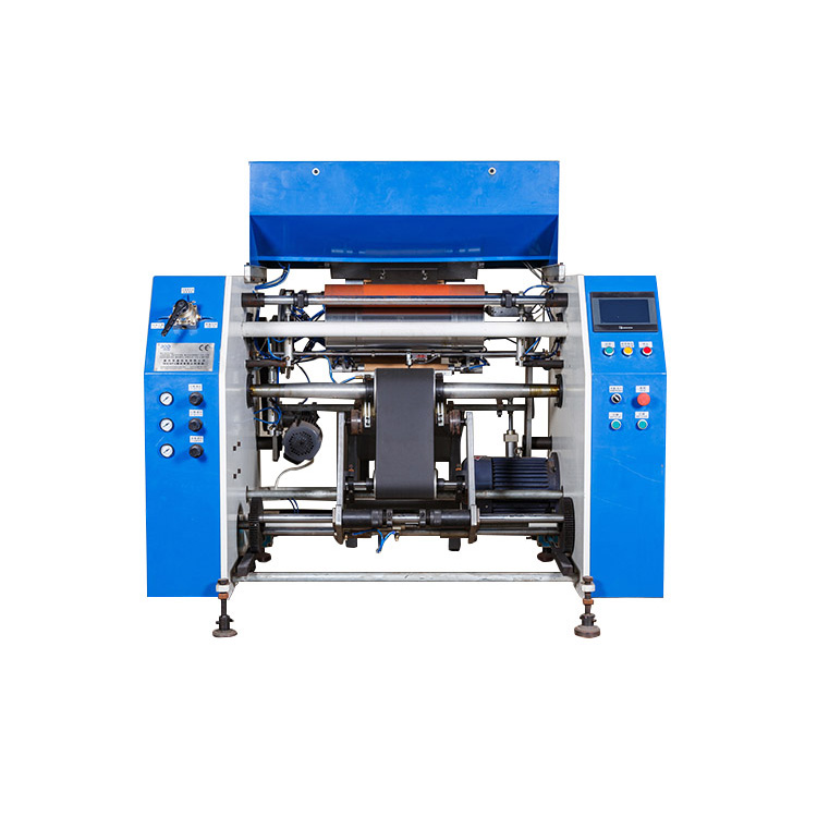 Automatic 5 shaft cling film rewinding machine