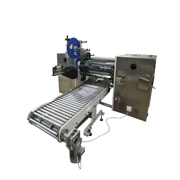 Automatic coreless baking paper rewinder width automatic labeling machine