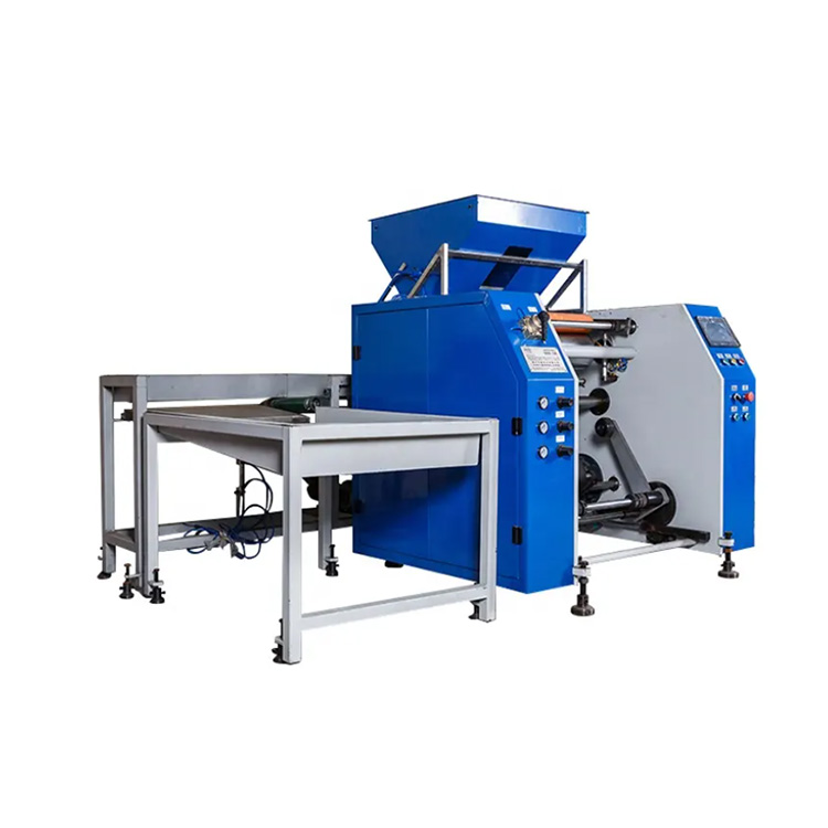 Automatic single shaft electrostatic adsorption cling film rewinder