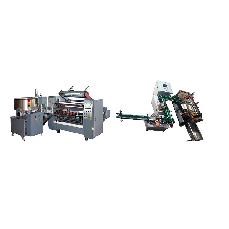 Automatic thermal paper roll packaging line