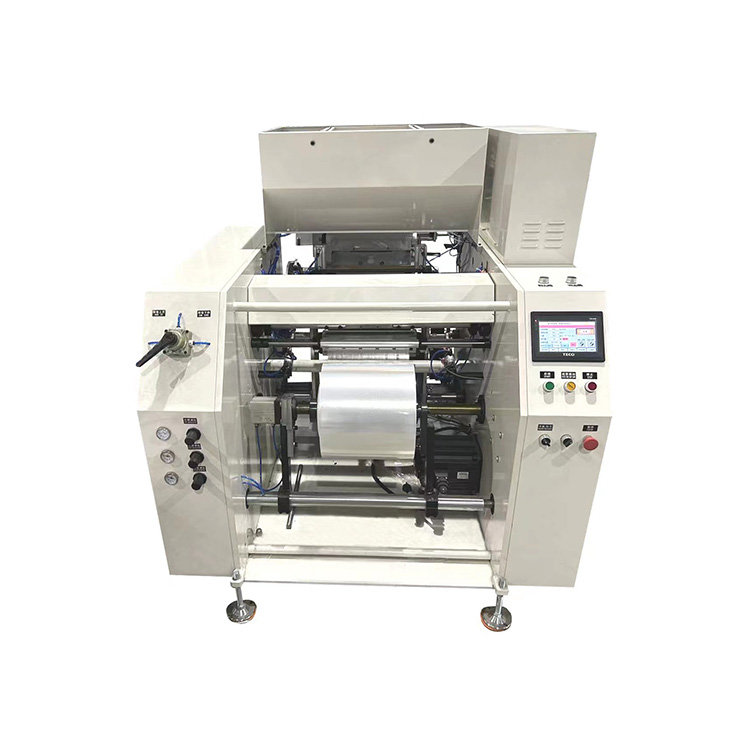 Full-servo control 5shaft cling film dotted rewinder