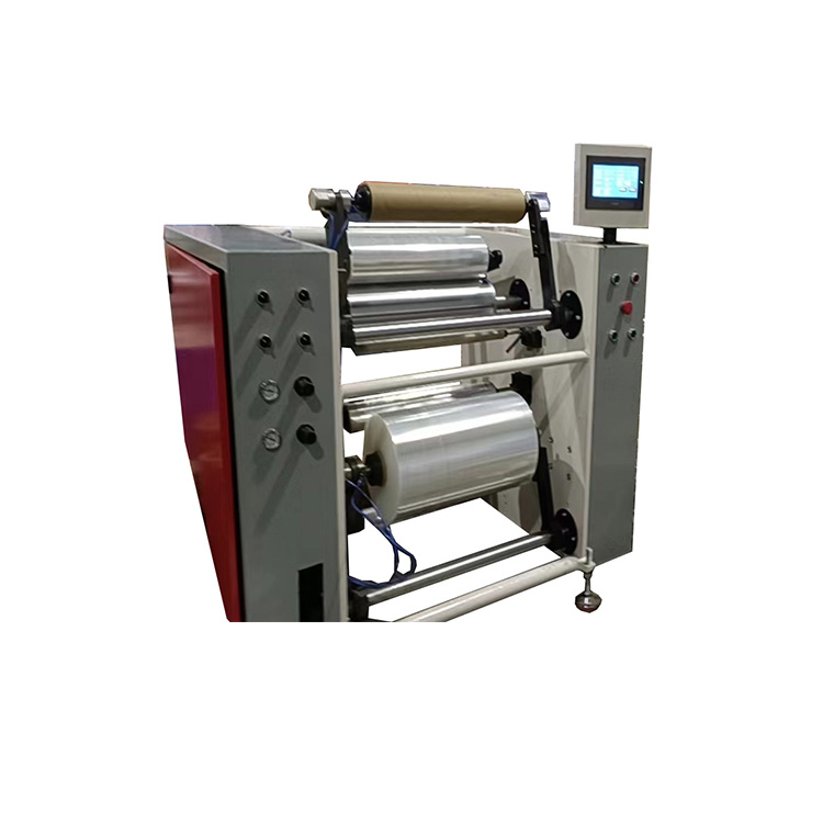 New model semi-automatic stretch film rewinding machine