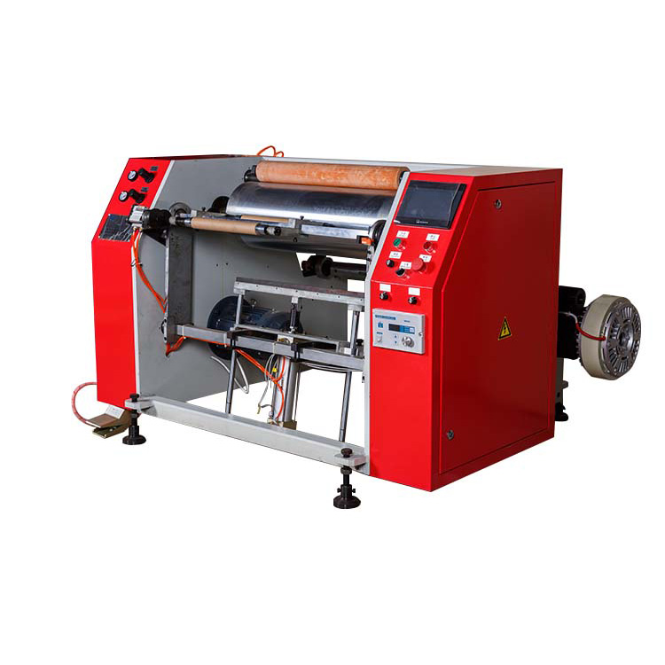 Semi-automatic aluminum foil cling film rewinding machine