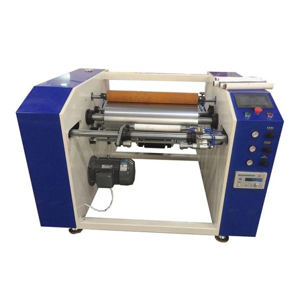 2 shaft semi automatic aluminium foil stretch film 2in1 rewinding machine