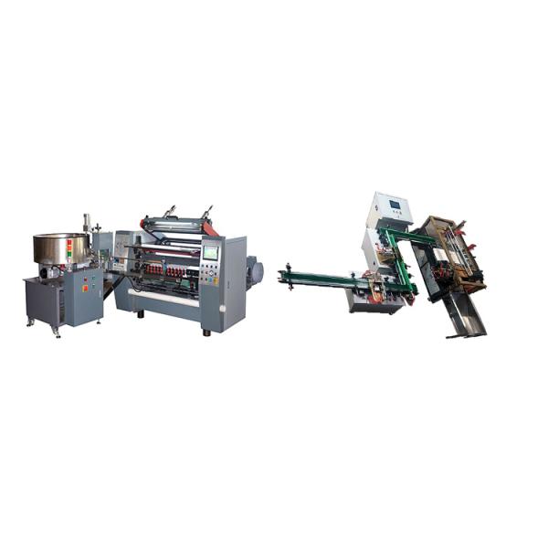 Automatic thermal paper roll packaging line