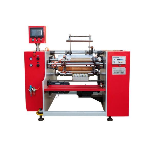 Semi automatic 3 shaft aluminium foil rewinding machine