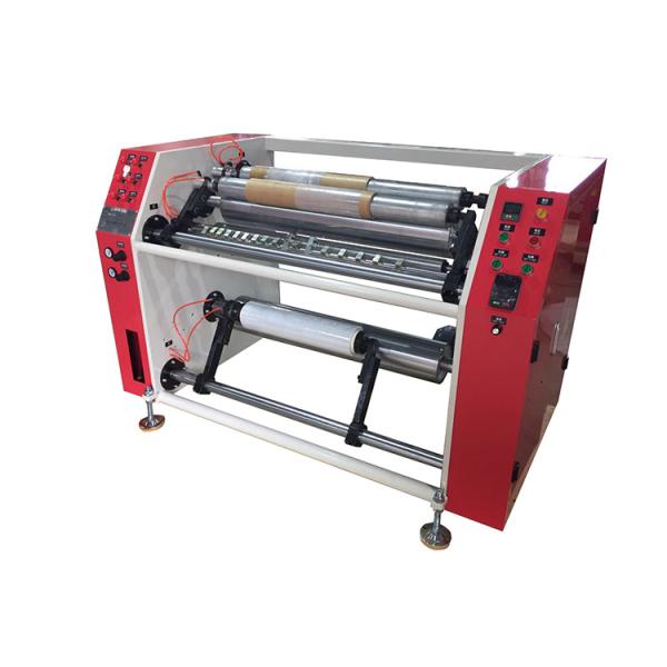 Semi automatic 900mm width cling film slitter rewinder