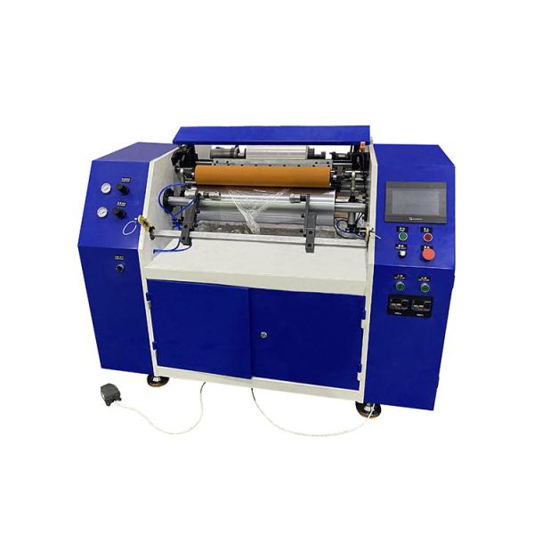 Semi automatic cling film rewinder with perforation function