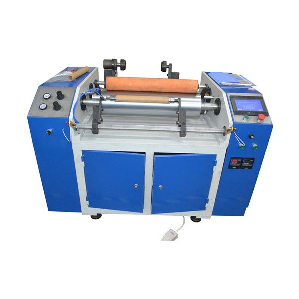 Semi automatic fluffy film rewinding machine