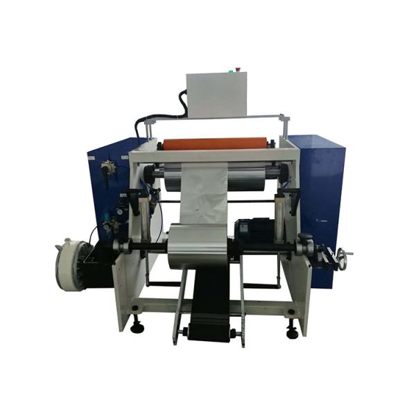 Two shaft aluminum foil embossing rewinding machine